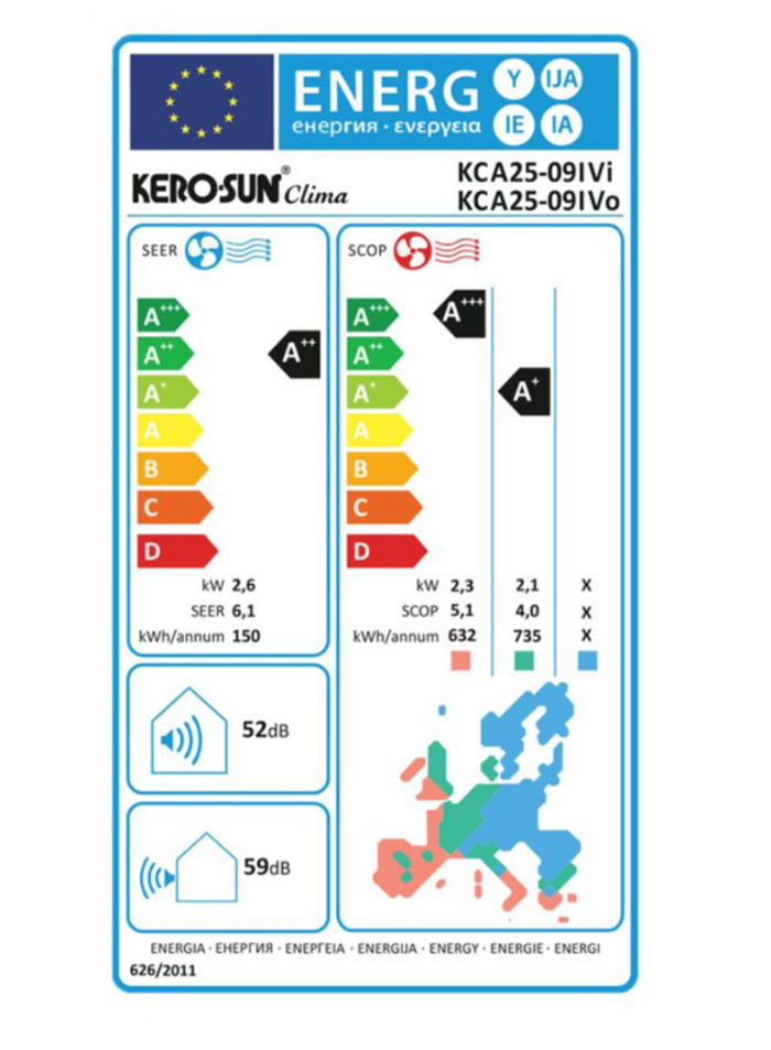 A/C Kerosun Clima KCA25-09IV 9000Btu (ESOT-EXOT)